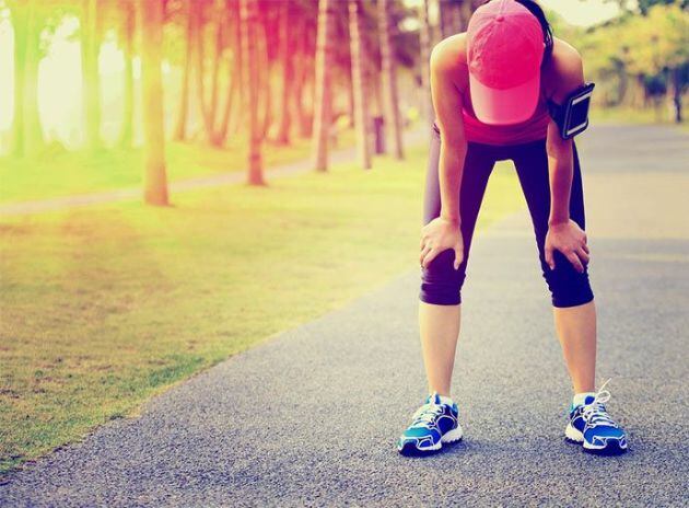 Corredora descansando