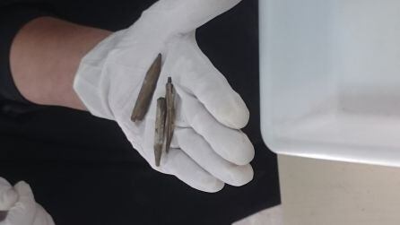 Balas halladas en la Mina Terría