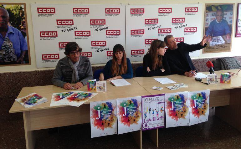Responsables de CCOO en una reciente comparecencia
