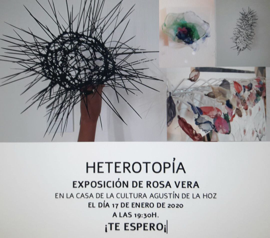La inauguración de Heterotopía se llevará a cabo el 17 de enero a las 19.30 horas con presencia de la autora