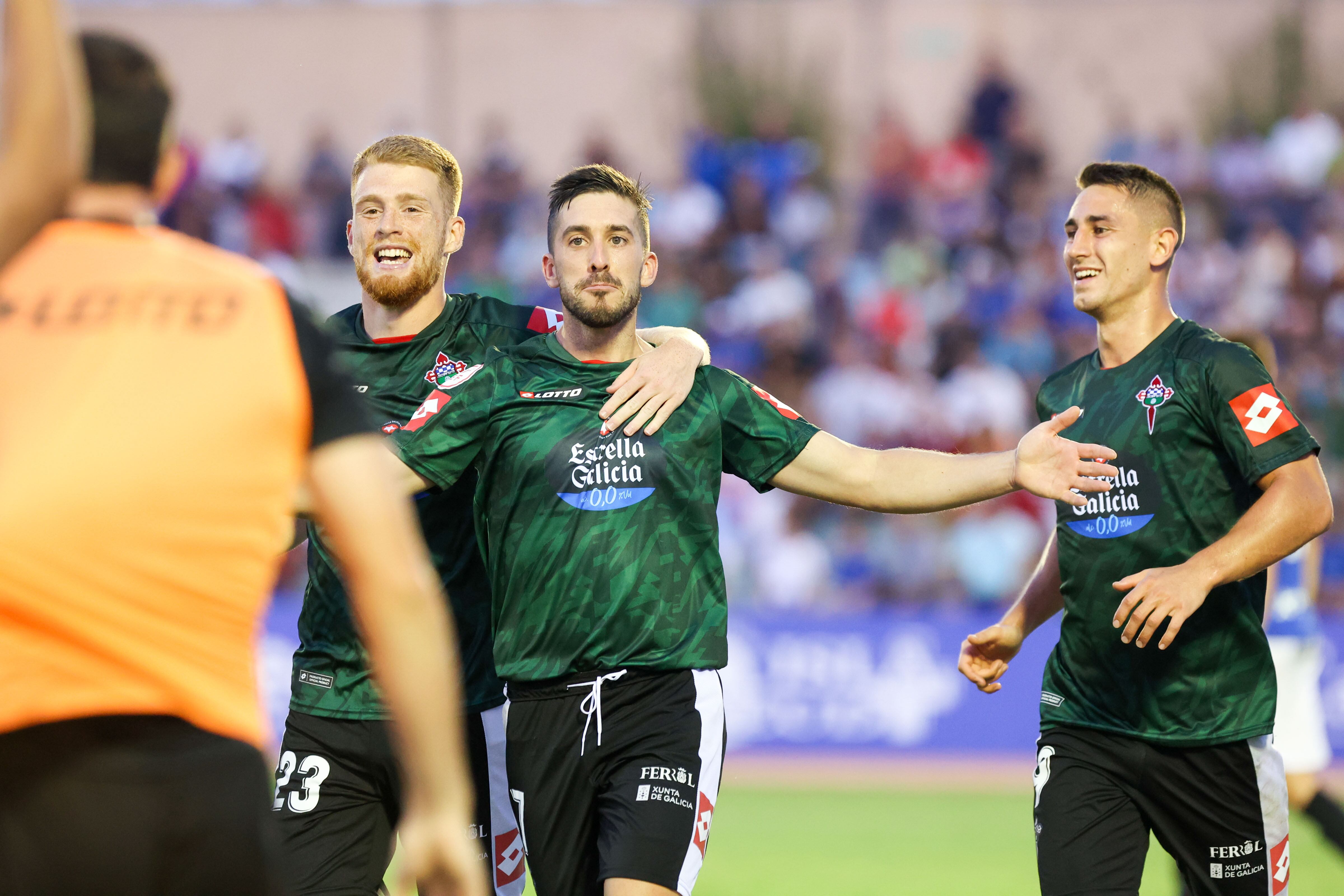 Heber Pena, tras marcar su gol en el partido ante el San Fernando