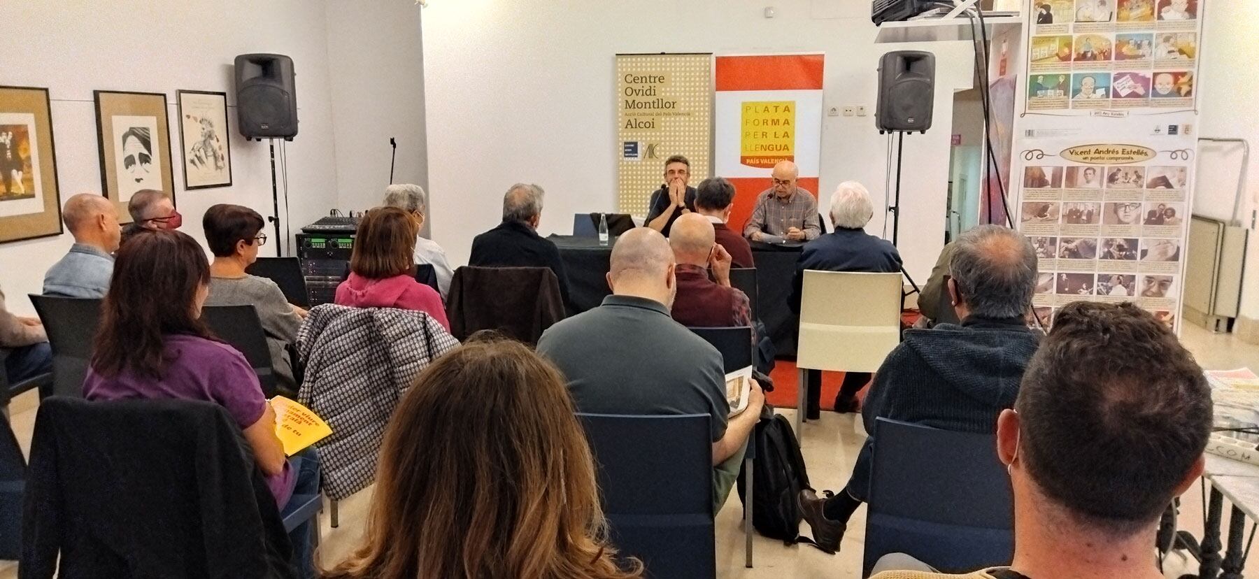 Un moment d'un acte previ dedicat també a Joan Fuster