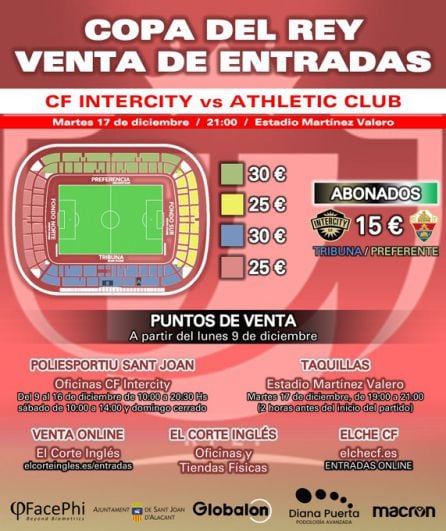 Entradas Intercity - Athletic Club de Bilbao