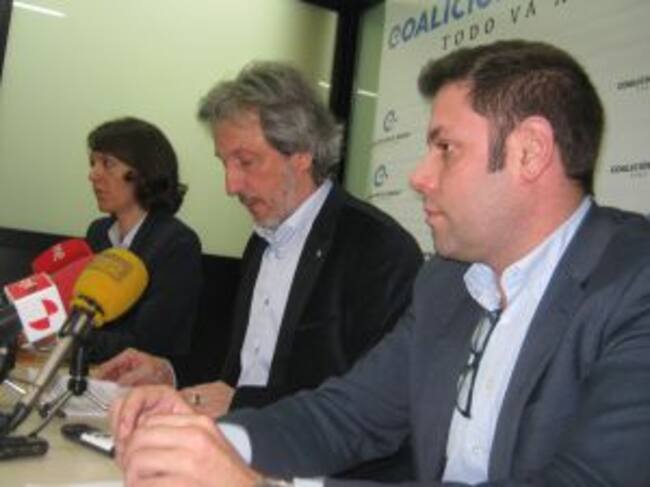 Los concejales de Coalición en la rueda de prensa