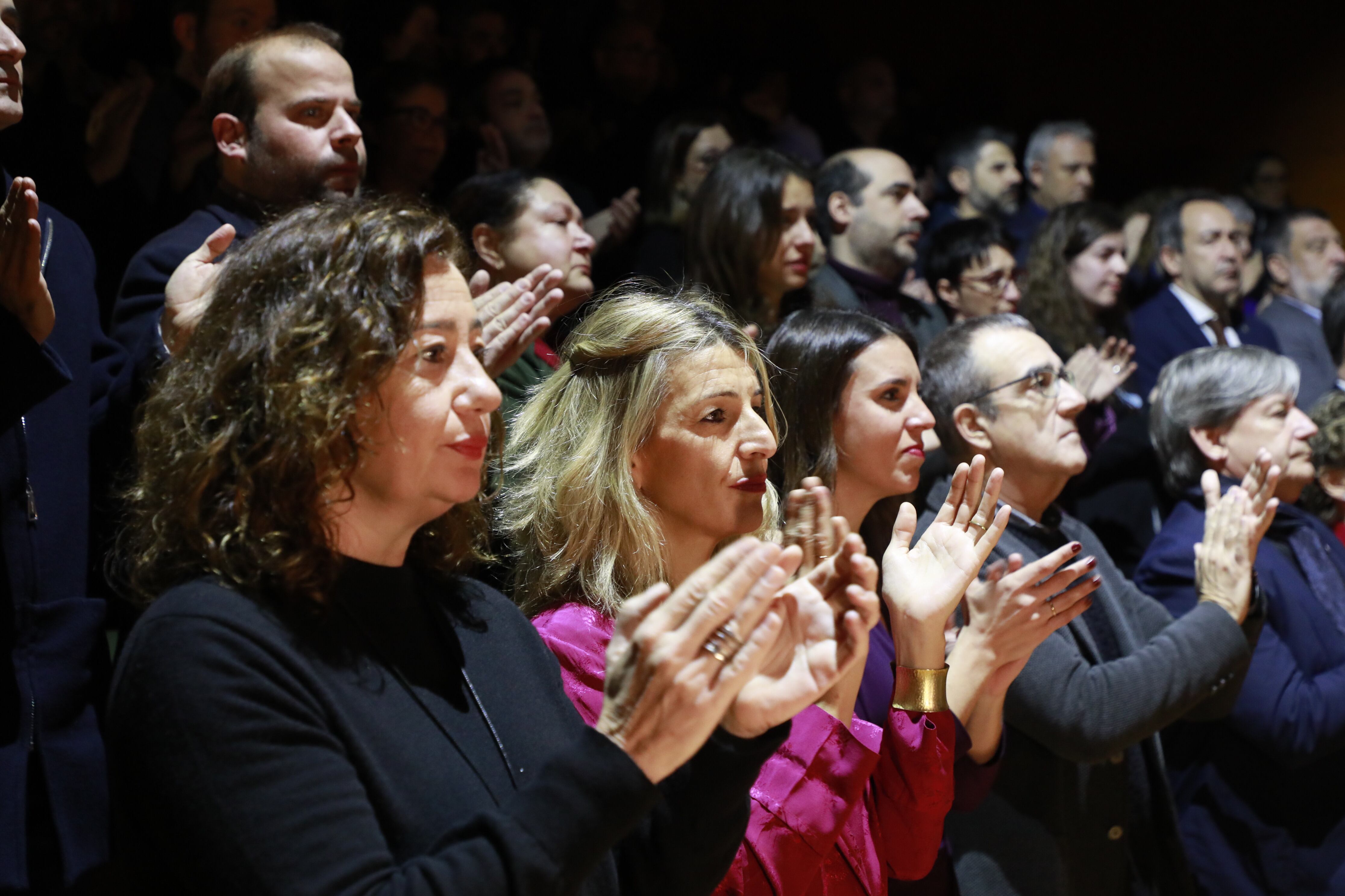 Armengol estuvo acompañada de Yolanda Díaz e Irene Montero, en representación del Gobierno.