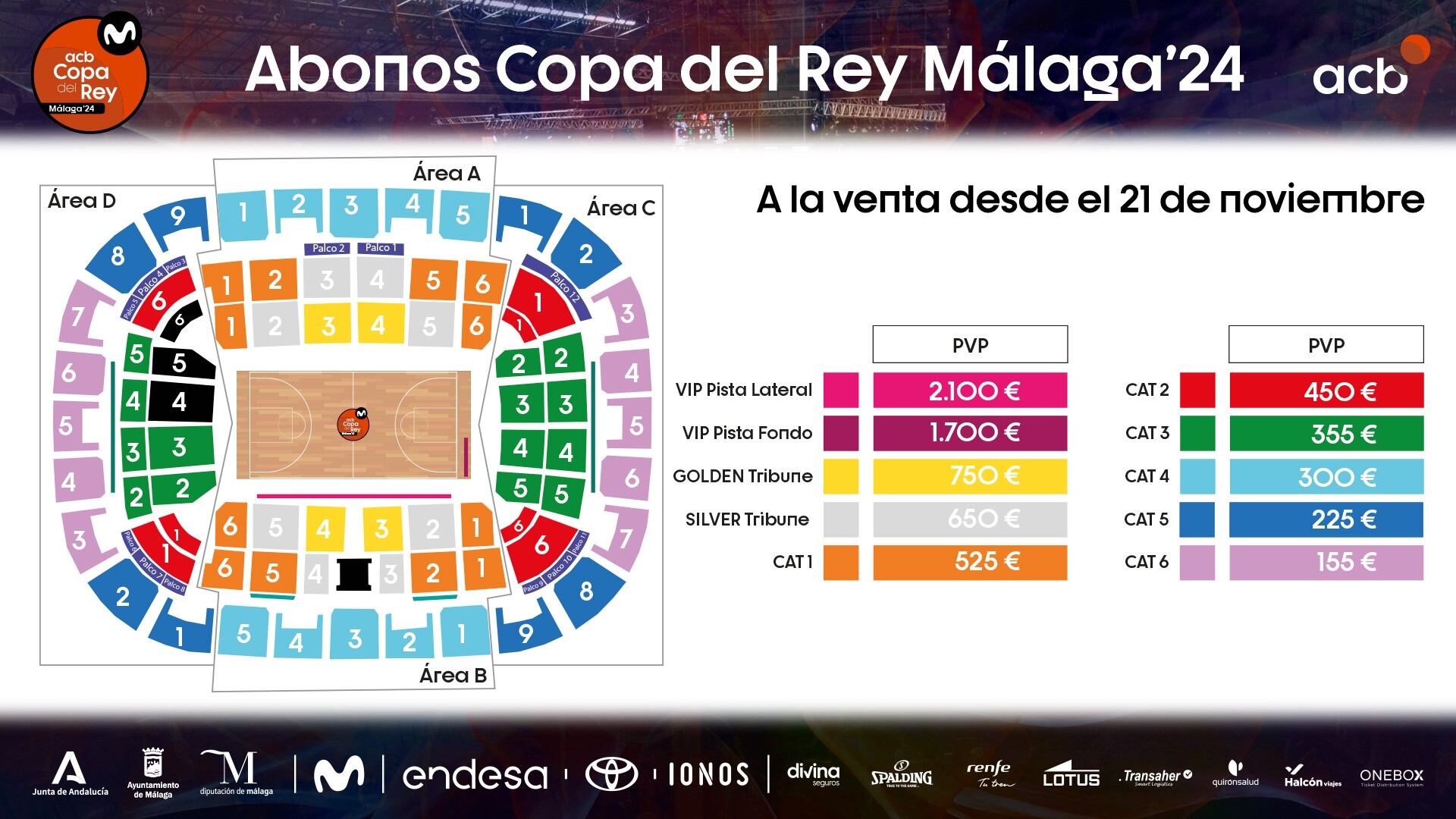 Los precios de las entradas para la Copa del Rey de baloncesto
