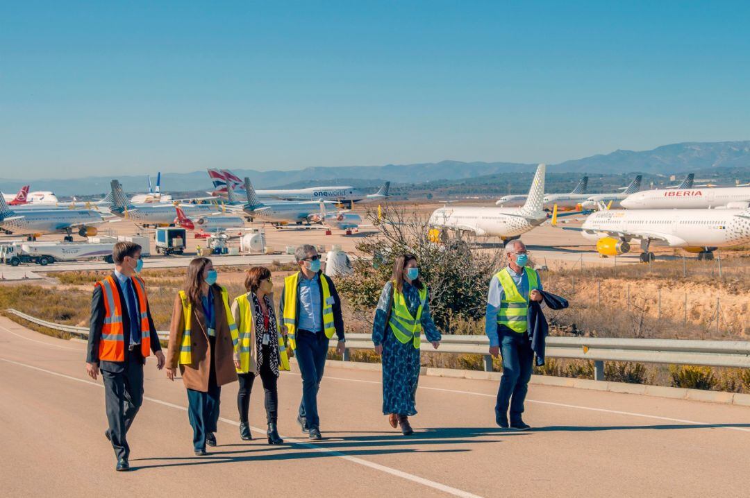 Visita conseller Arcadi España al aeropuerto de Castellón