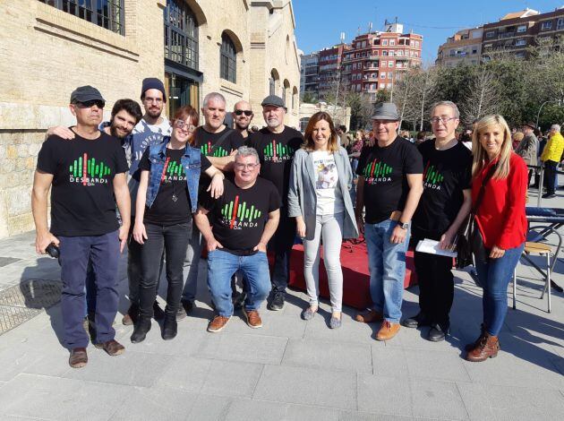 La portavoz del PP, María José Catalá, durante la inauguración de la sede de la Universidad Popular en las naves de Demetrio Ribes del Parque Central de València