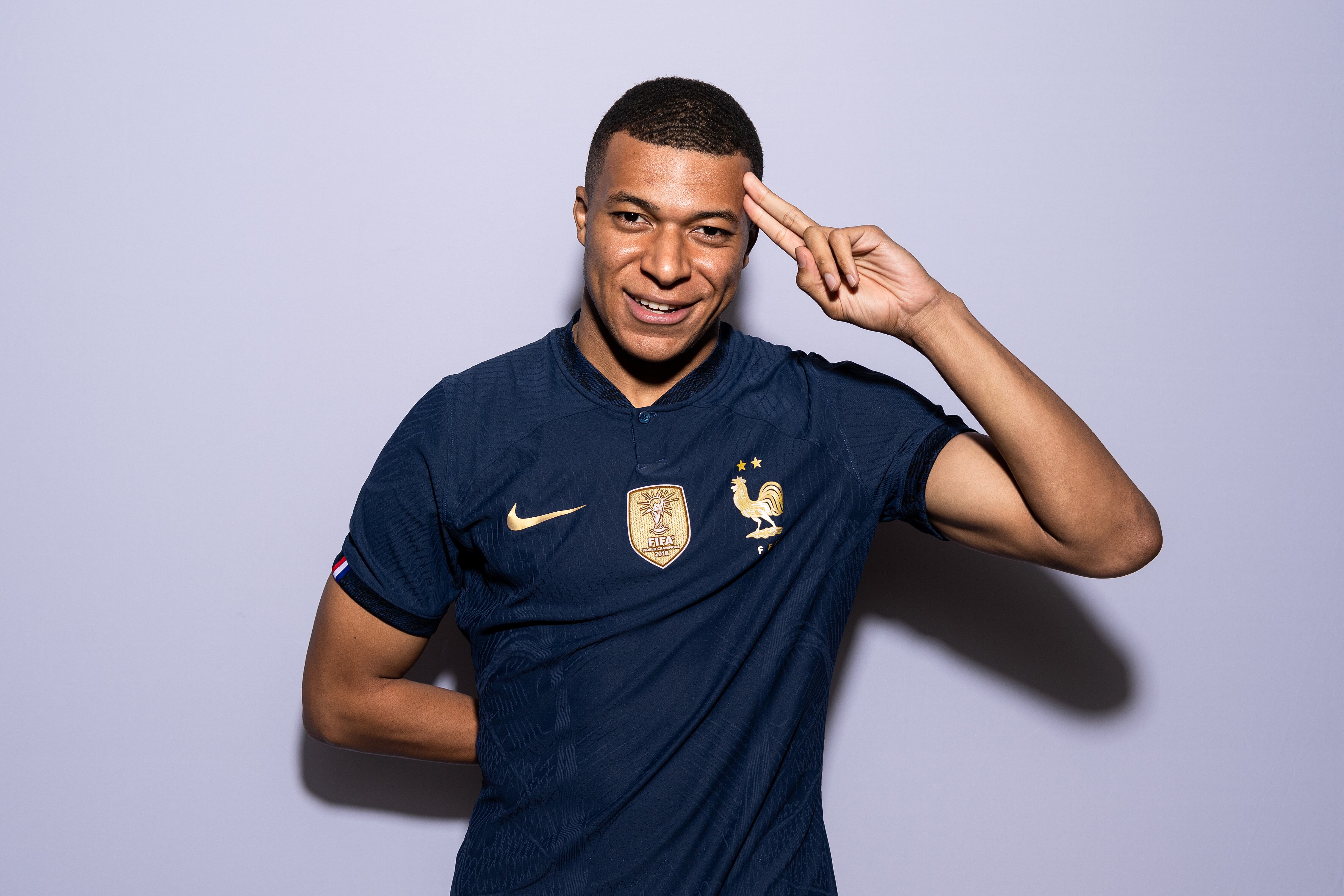 Kylian Mbappé, en las fotos oficiales de la FIFA para el Mundial