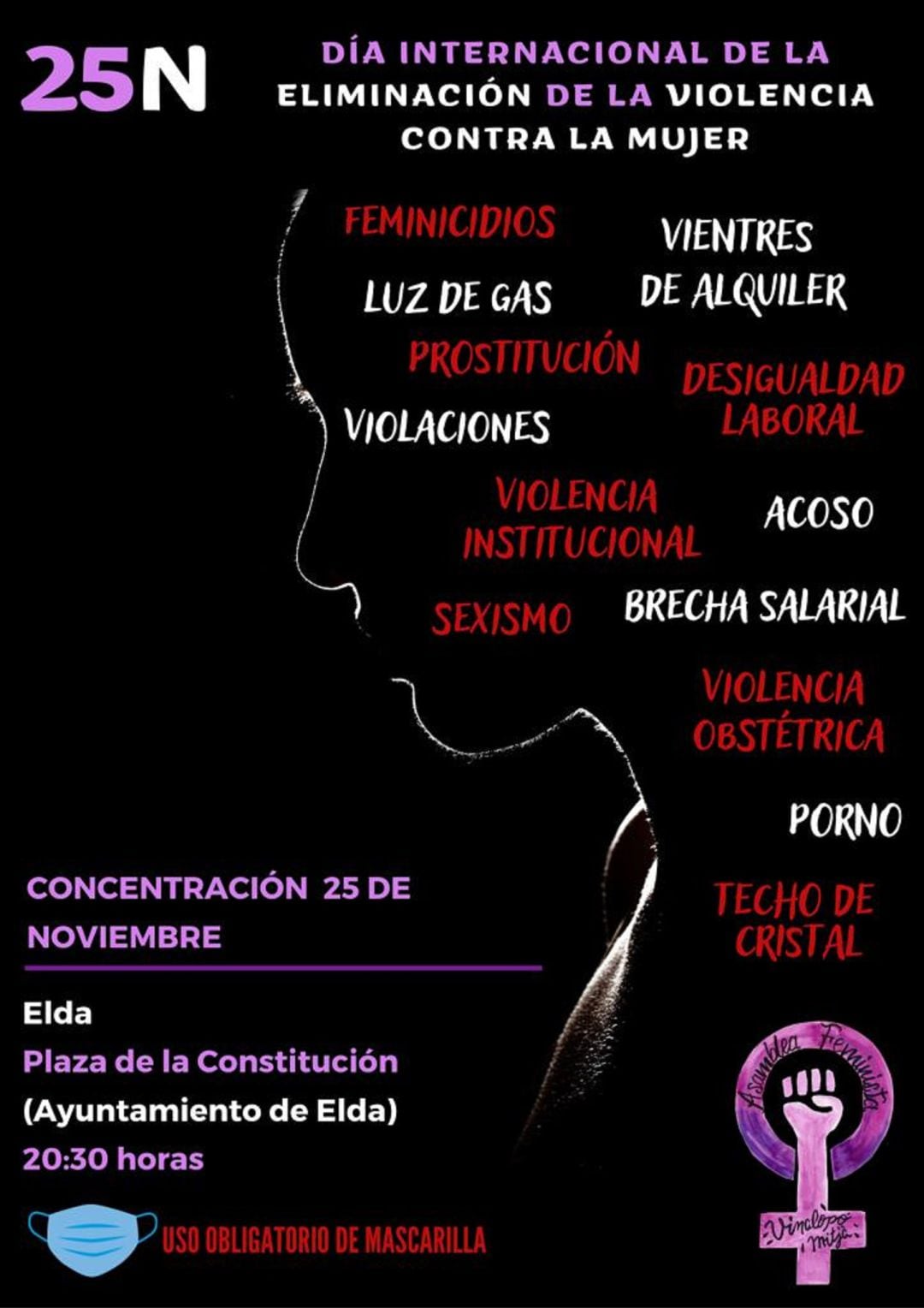 Concentración contra la Violencia de Género en Elda 