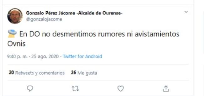 La respuesta del alcalde a través de las redes sociales