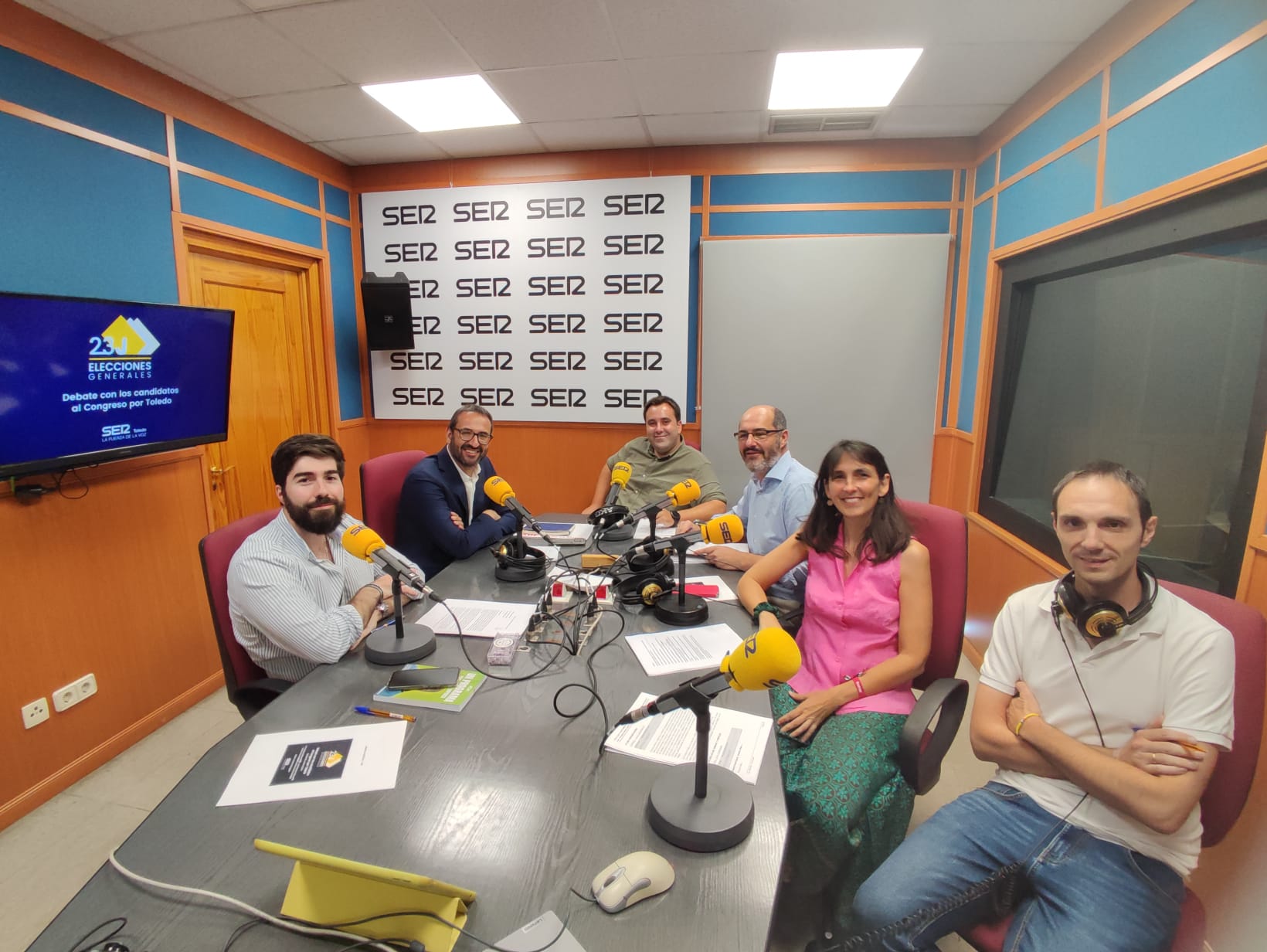 Sergio Gutiérrez PSOE, José Manuel Velasco PP, Marta Romero SUMAR y Manuel Mariscal VOX.