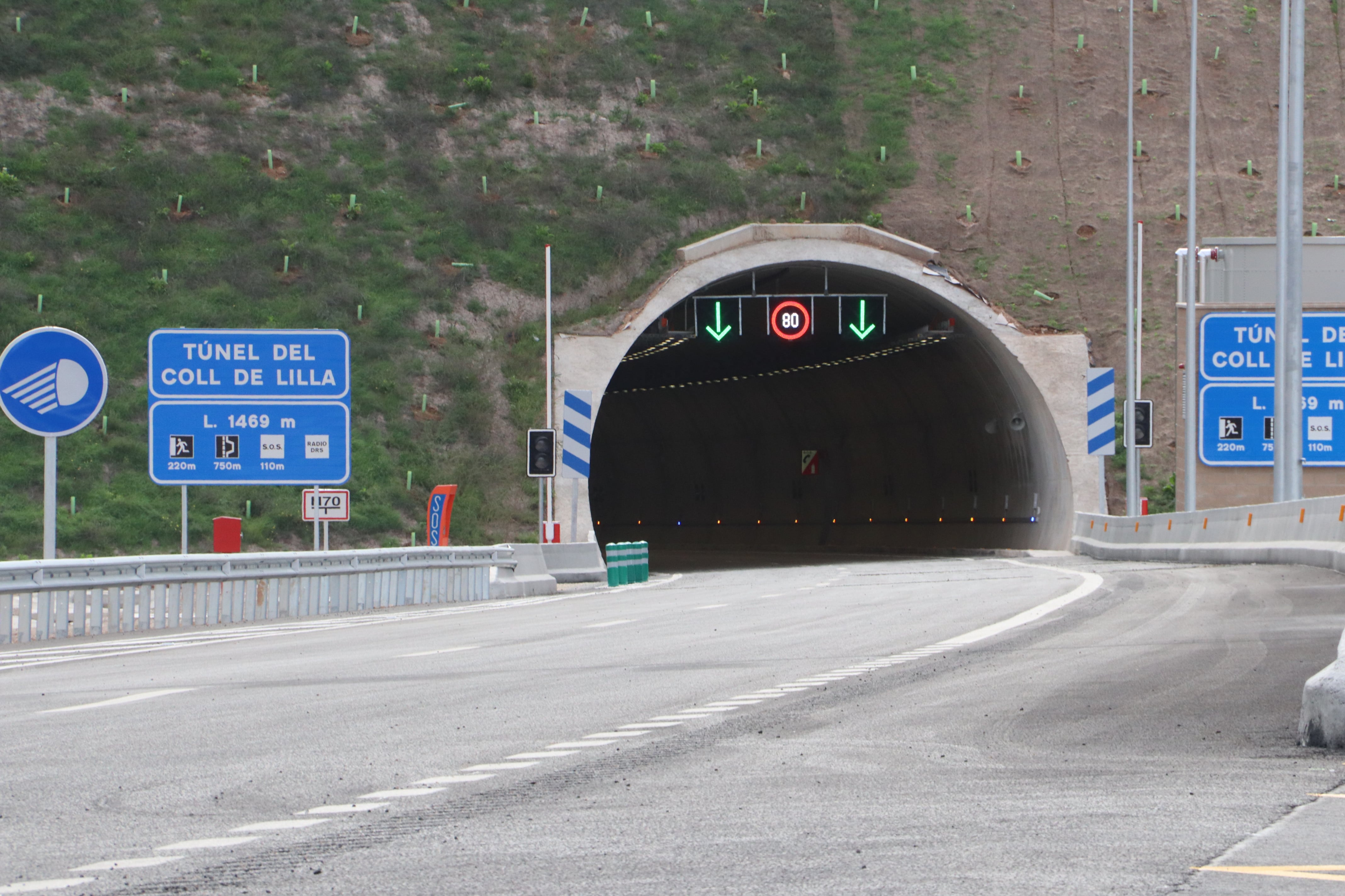 Entrada al túnel del Coll de Lilla