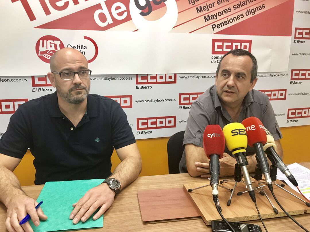 Ursicino Sánchez y Alfonso Sobrín, de CCOO