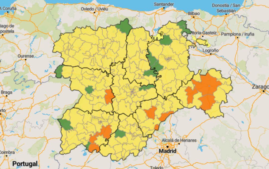 Mapa de Zonas Básicas de Salud.