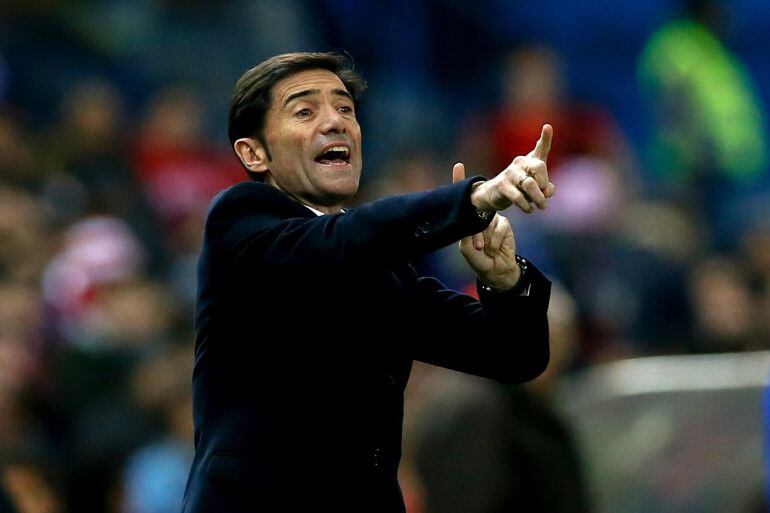 El técnico del Villarreal, Marcelino, durante el encuentro frente al At. de Madrid. EFE - Juanjo Martín.