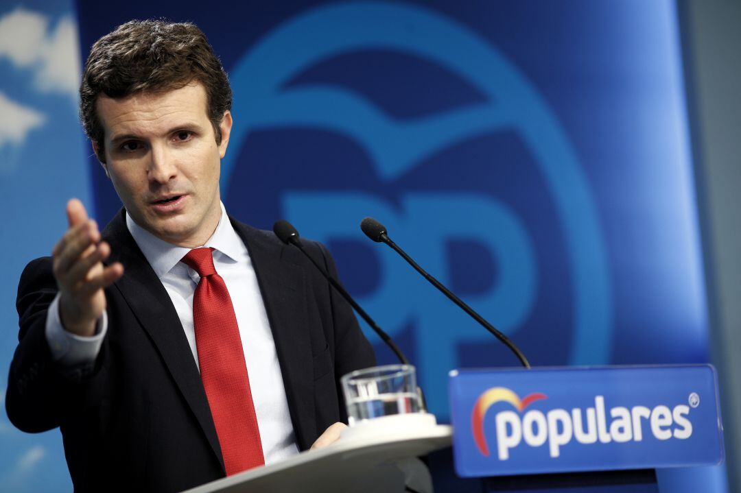 El presidente del Partido Popular, Pablo Casado