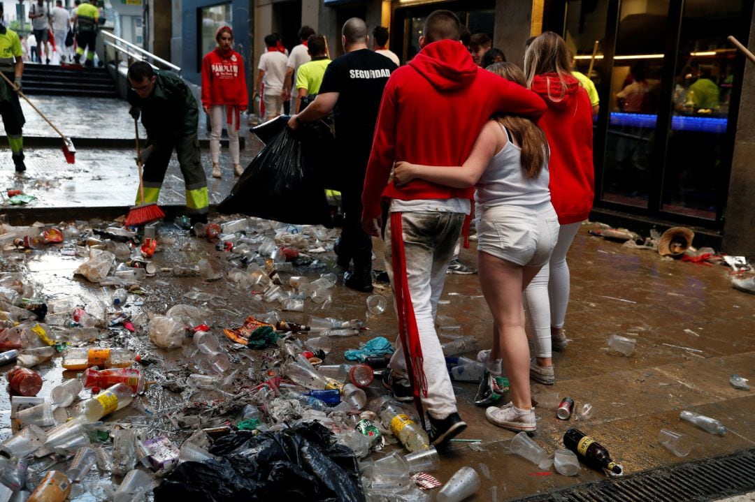 Calle San Nicolás la mañana del 8 de julio