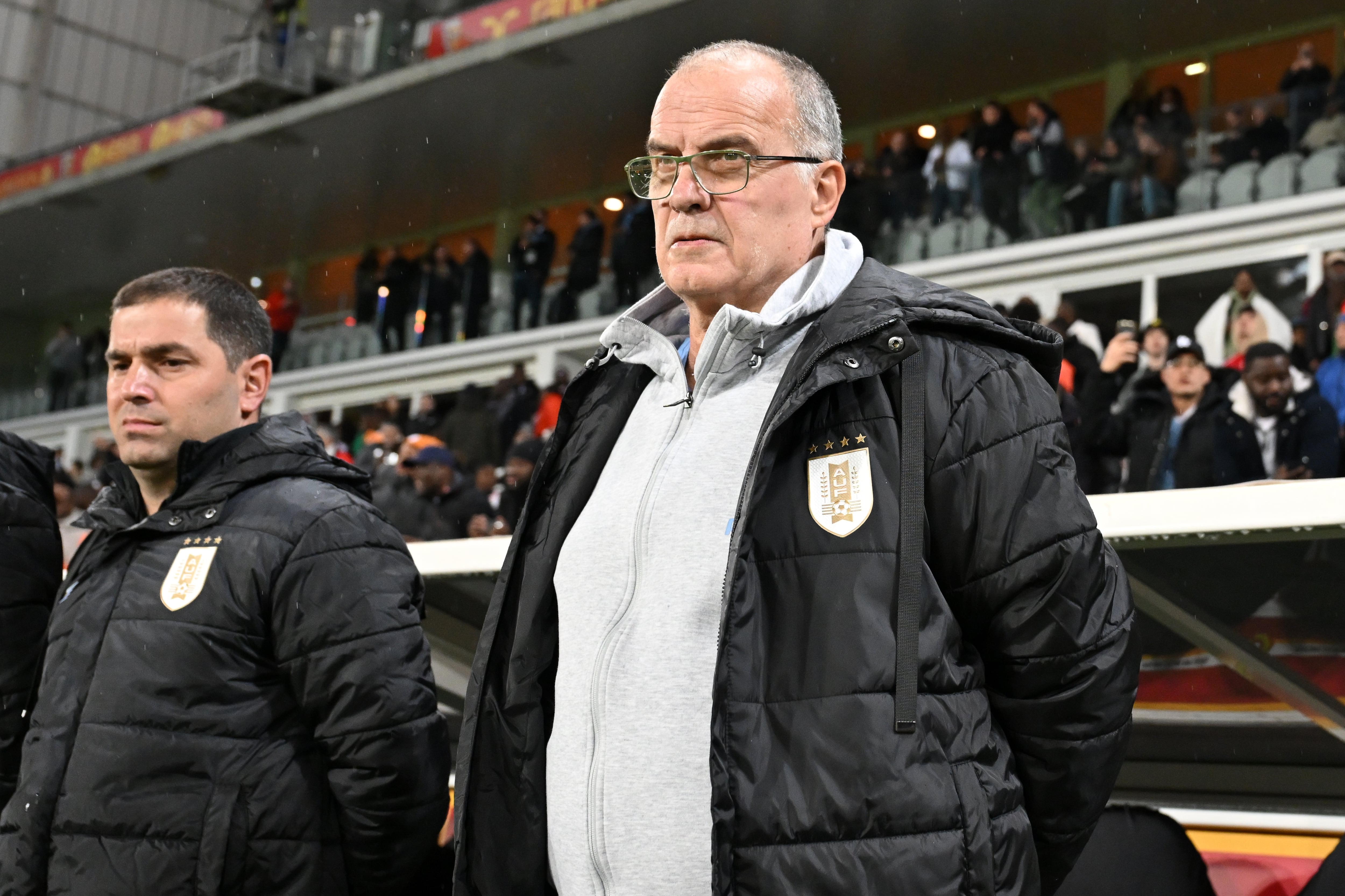 LENS - Uruguay coach Marcelo Bielsa during the friendly Interland match between Ivory Coast and Uruguay at Stade Bollaert Delelis on March 26, 2024 in Lens, France. ANP | Hollandse Hoogte | GERRIT VAN COLOGNE (Photo by ANP via Getty Images)