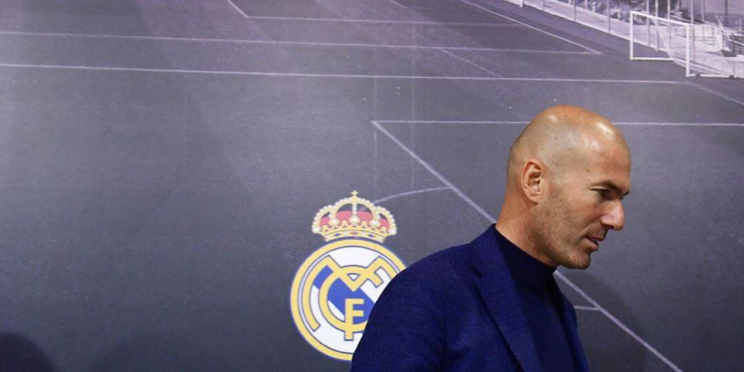 Zinedine Zidane en rueda de prensa