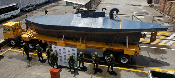 &#039;Perla Negra&#039; es el nombre del submarino que los narcotraficantes colombianos utilzaban para transportar cocaína bajo el agua.