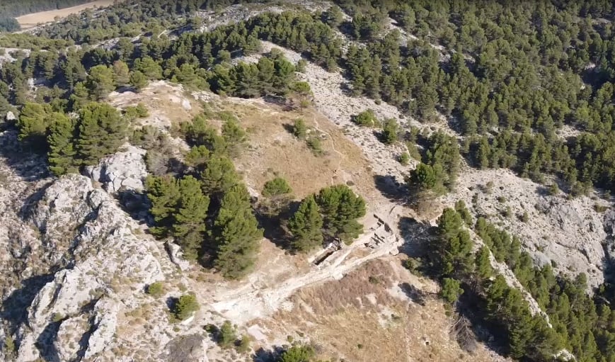 Una vista del yacimiento de El Castellar en Alcoy.