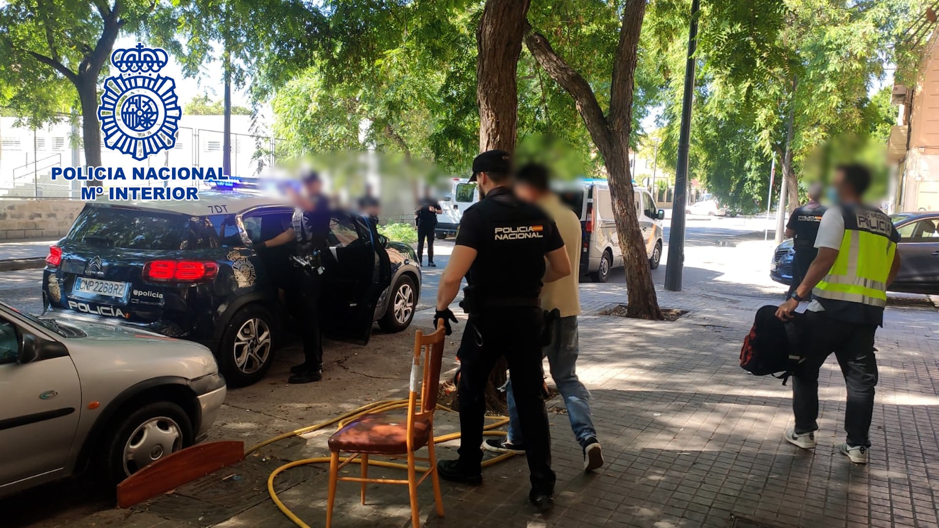 La Policía Nacional desarticula un punto de venta de droga y detiene a 11 personas en las Casitas Rosas de la Malvarrosa. Fuente: Policía Nacional