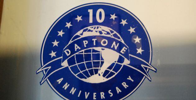 Logo de Daptone en sus oficinas en Brooklyn