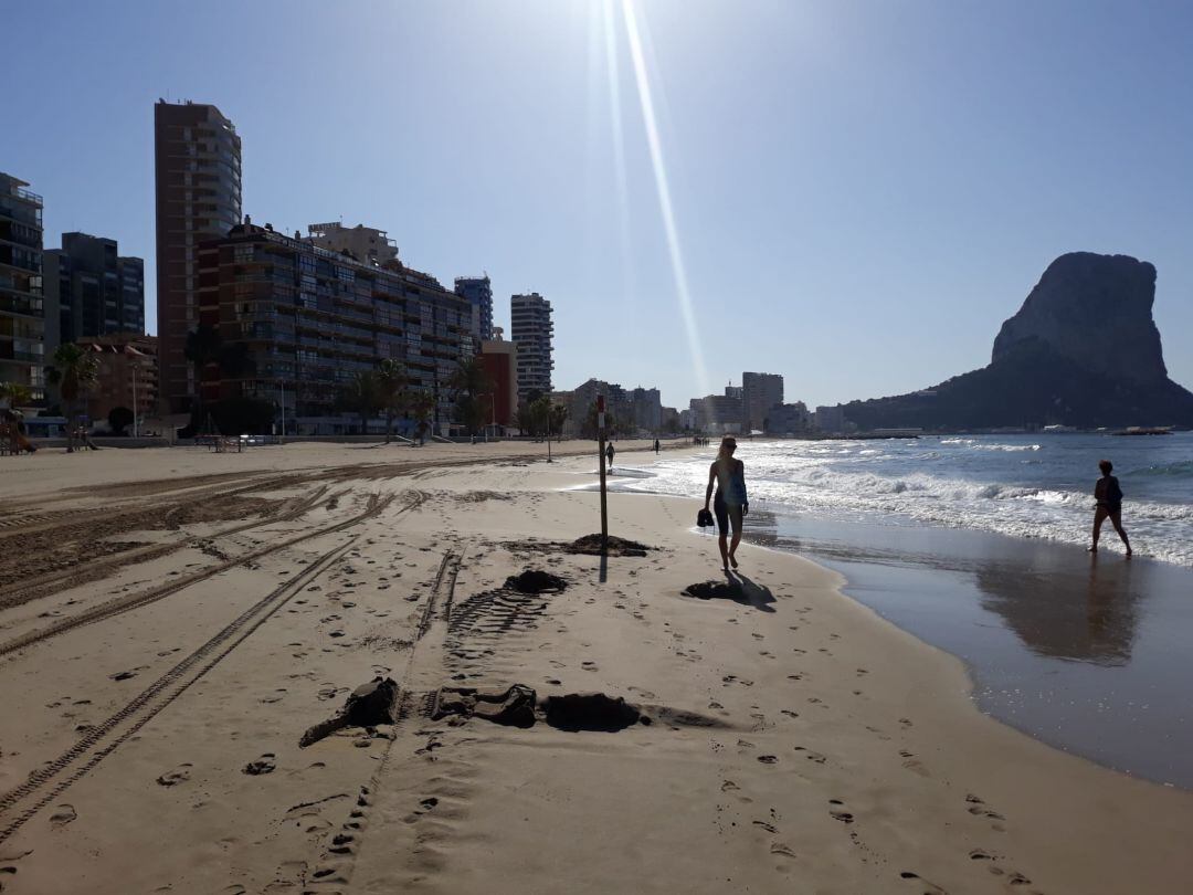 Playa de Calp. Medidas distanciamiento social, fase 2