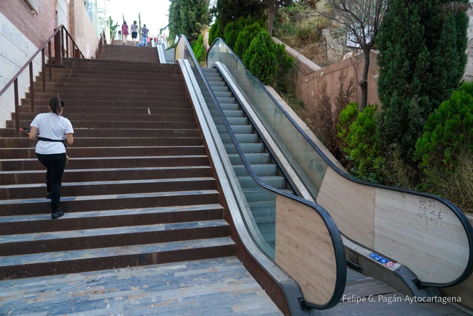 Escaleras mecánicas que dan acceso al Molinete