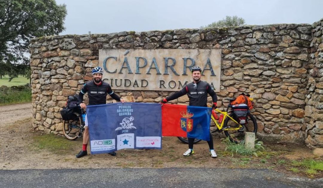 Carlos Marcelo y Carlos Barrero en la Ciudad Romana de Cáparra