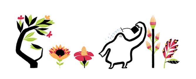 Equinoccio de primavera, doodle de Google