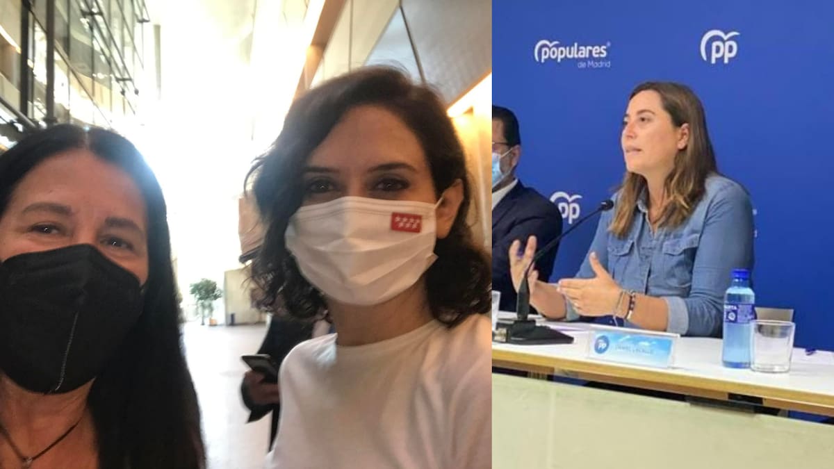 La Presidenta del PP de Móstoles, Mirina Cortés y la alcaldesa de Arroyomolinos, Ana Millán apoyan públicamente a Díaz Ayuso