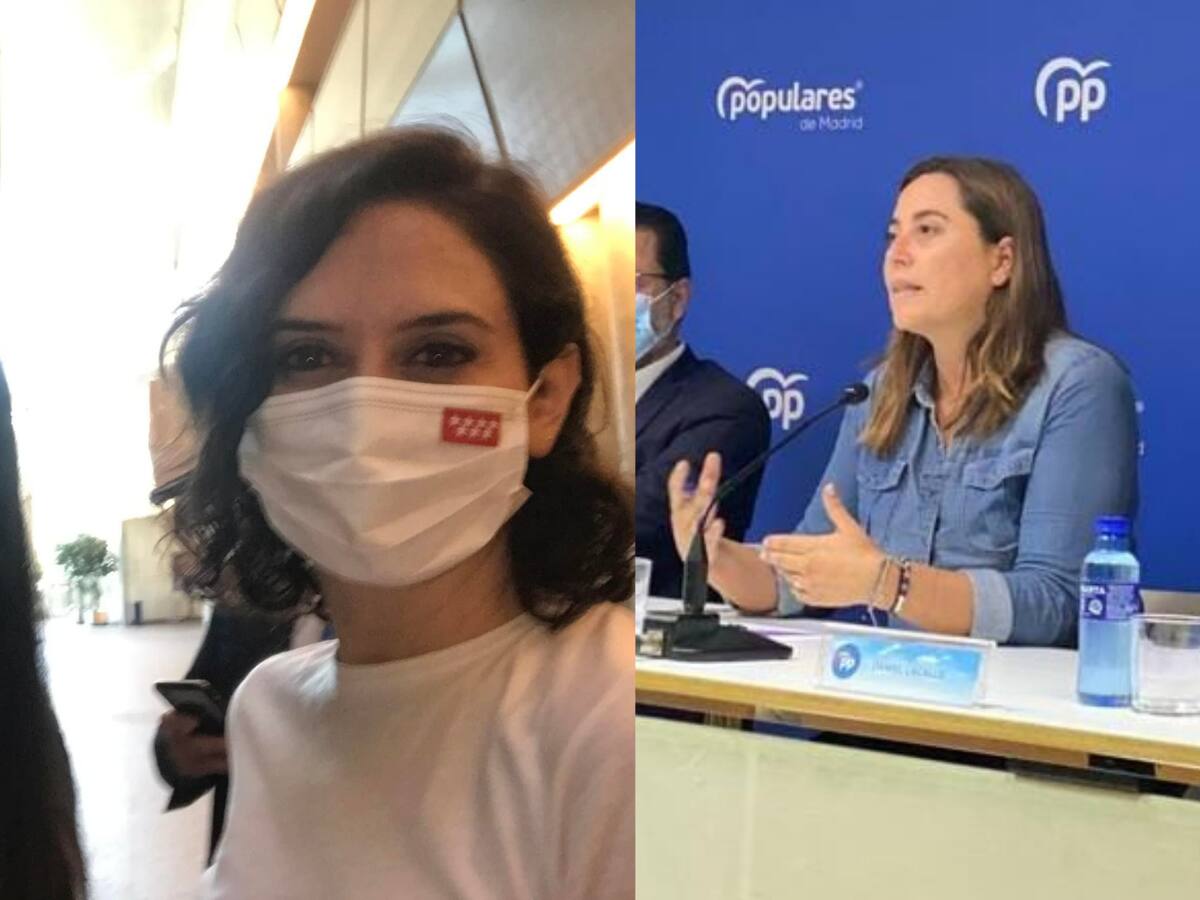 La Presidenta del PP de Móstoles, Mirina Cortés y la alcaldesa de Arroyomolinos, Ana Millán apoyan públicamente a Díaz Ayuso