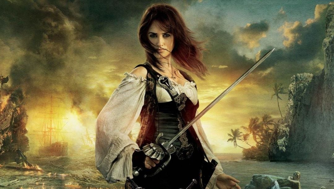 Penélope Cruz en un póster de Piratas del Caribe