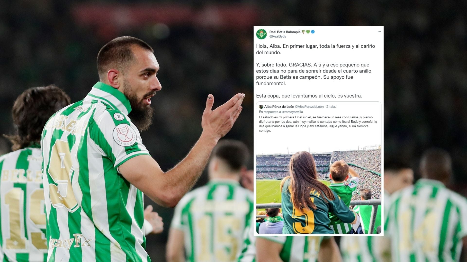 Borja Iglesias celebra su gol en la final de Copa del Rey ante el Valencia