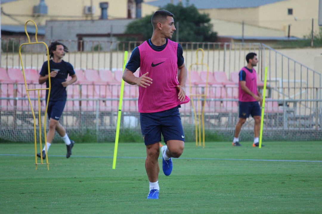 Manu Justo durante una sesión de entrenamiento