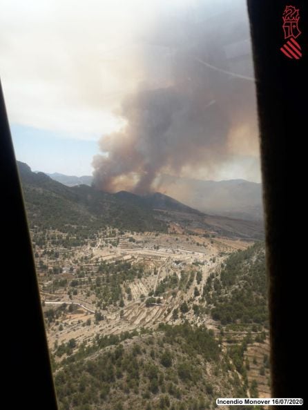 Incendio desde el aire