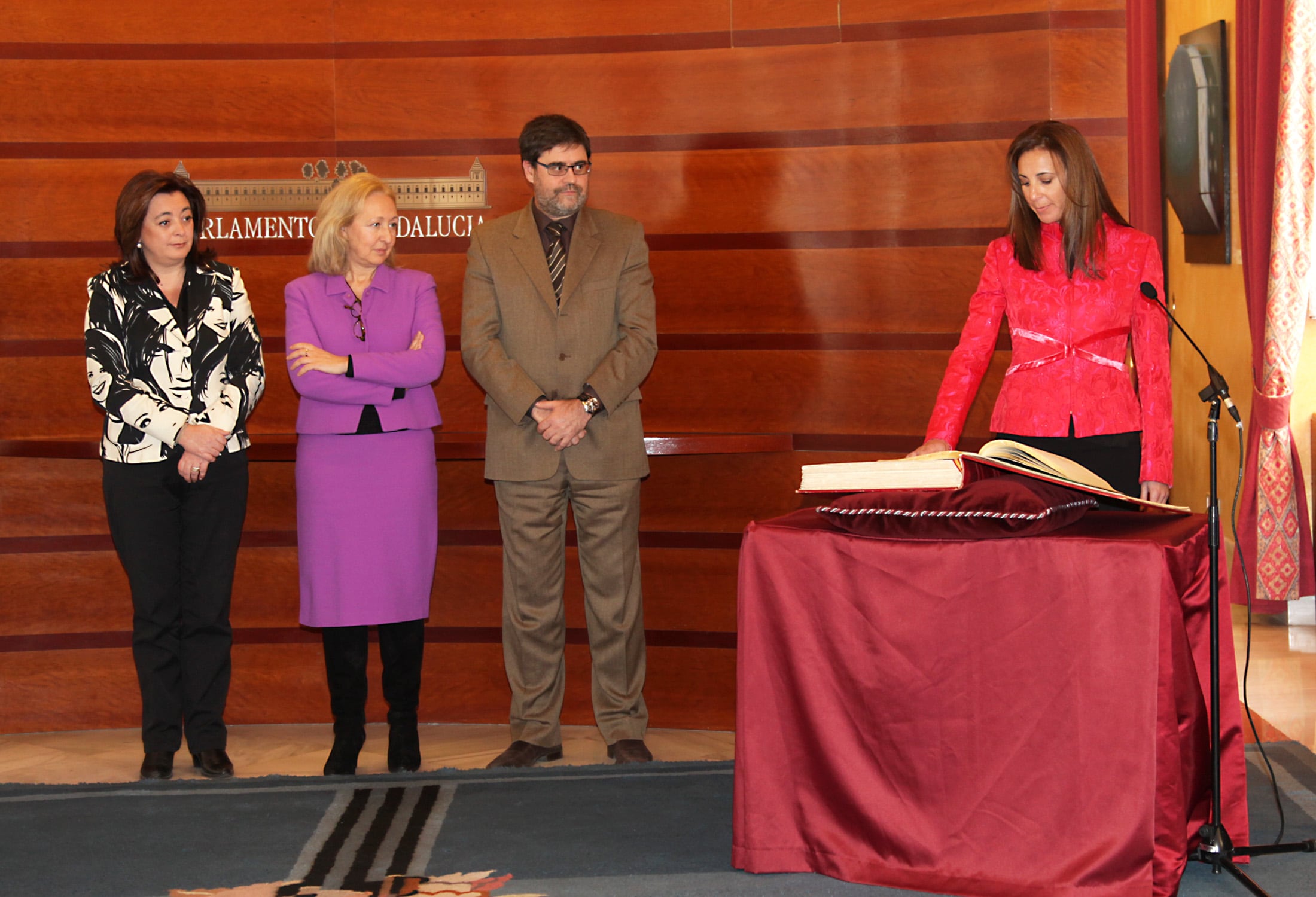 Amelia Martínez Sánchez durante el juramento de su cargo como consejera de la Cámara de Cuentas