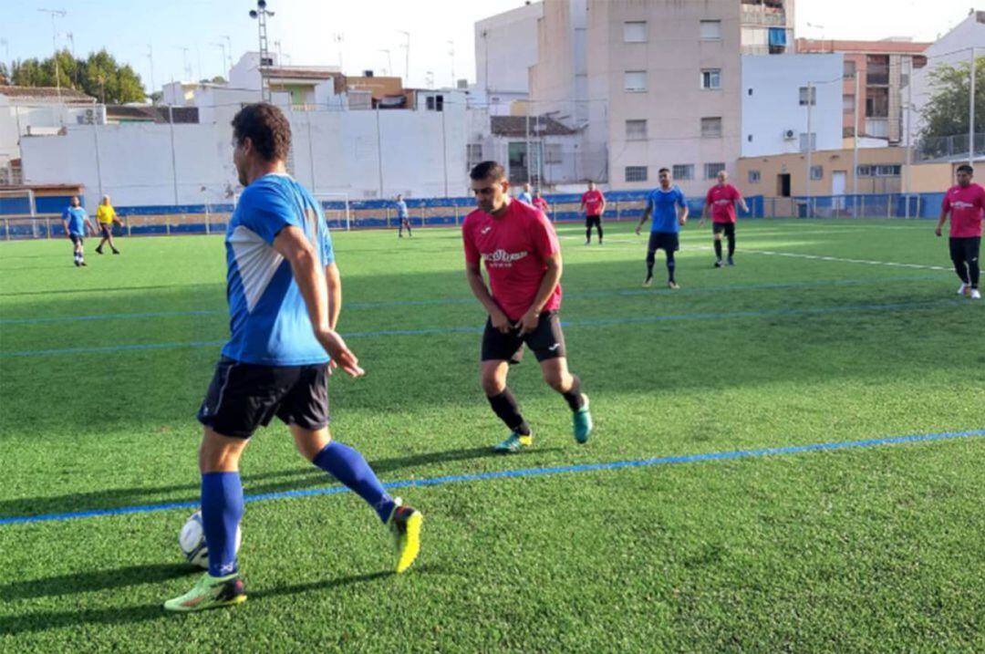 Partido de fútbol de Veteranos liga Comarcal Marina Alta.