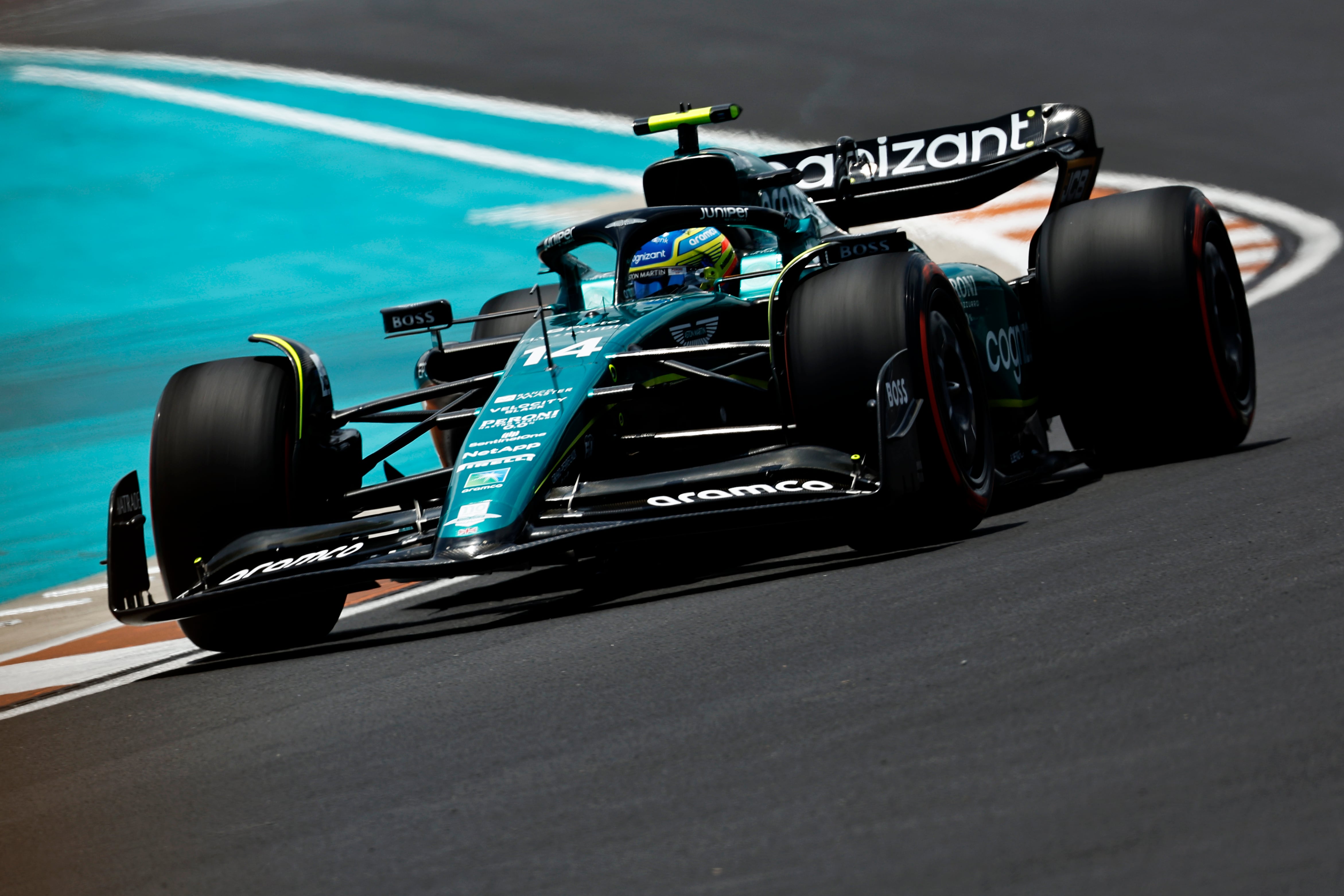 Fernando Alonso fuera del top 10 en los libres 3 del GP de Miami F1. (Photo by Chris Graythen/Getty Images)