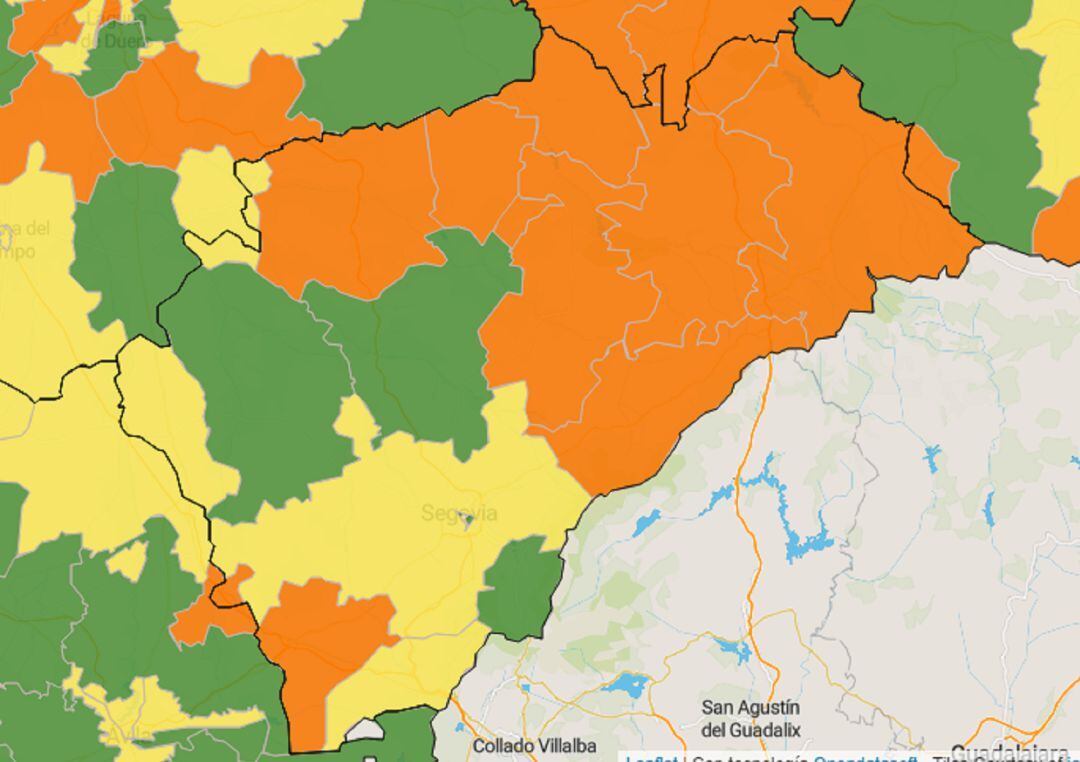 Solo cinco Zonás Básicas de Salud de Segovia están en verde