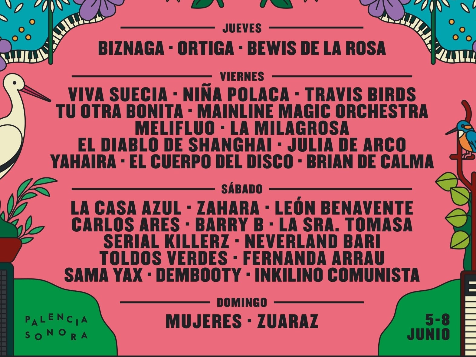 El festival Palencia Sonora presenta su cartel por días y pone a la venta este viernes sus entradas para los días 6 y 7 de junio