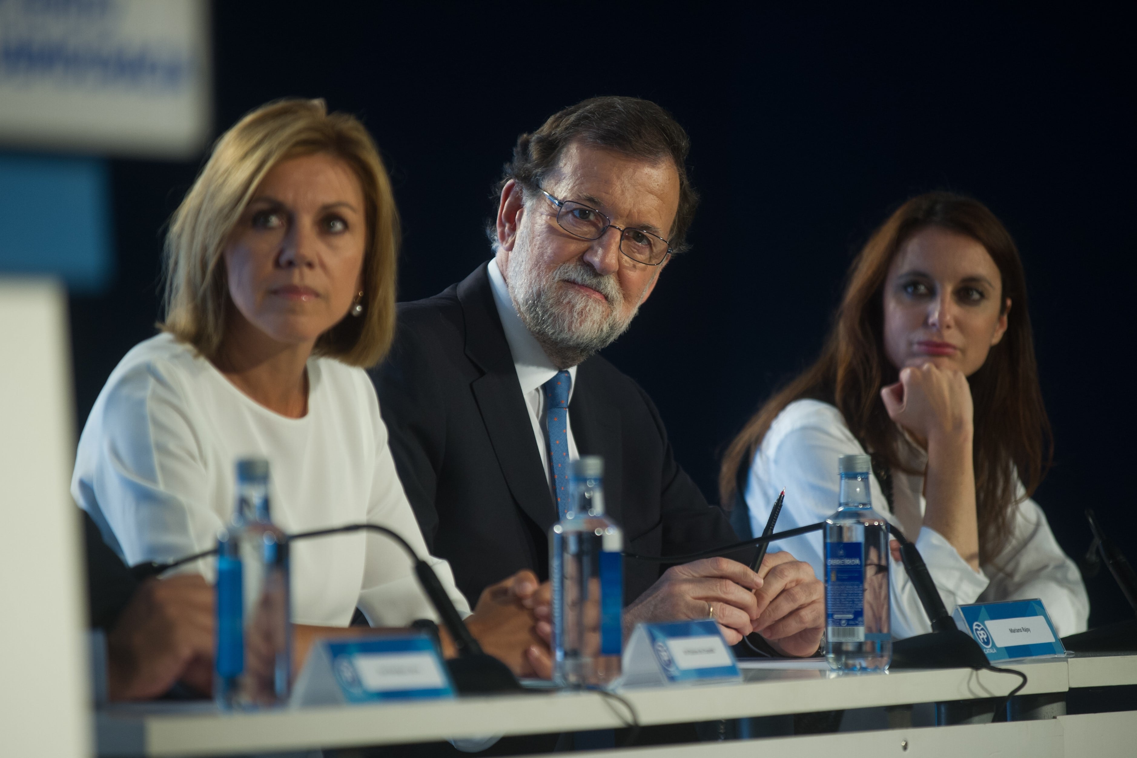 Imagen de archivo de Mariano Rajoy y Maria Dolores de Cospedal. (Photo by Lola Bou/Anadolu Agency/Getty Images)