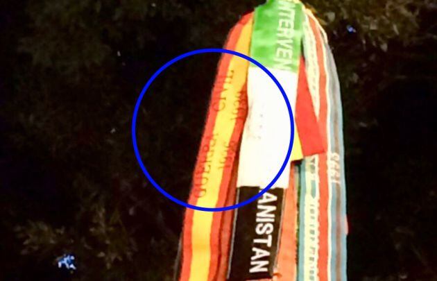 Bandera de España donde se puede leer "Guerra Civil 1936-1939"