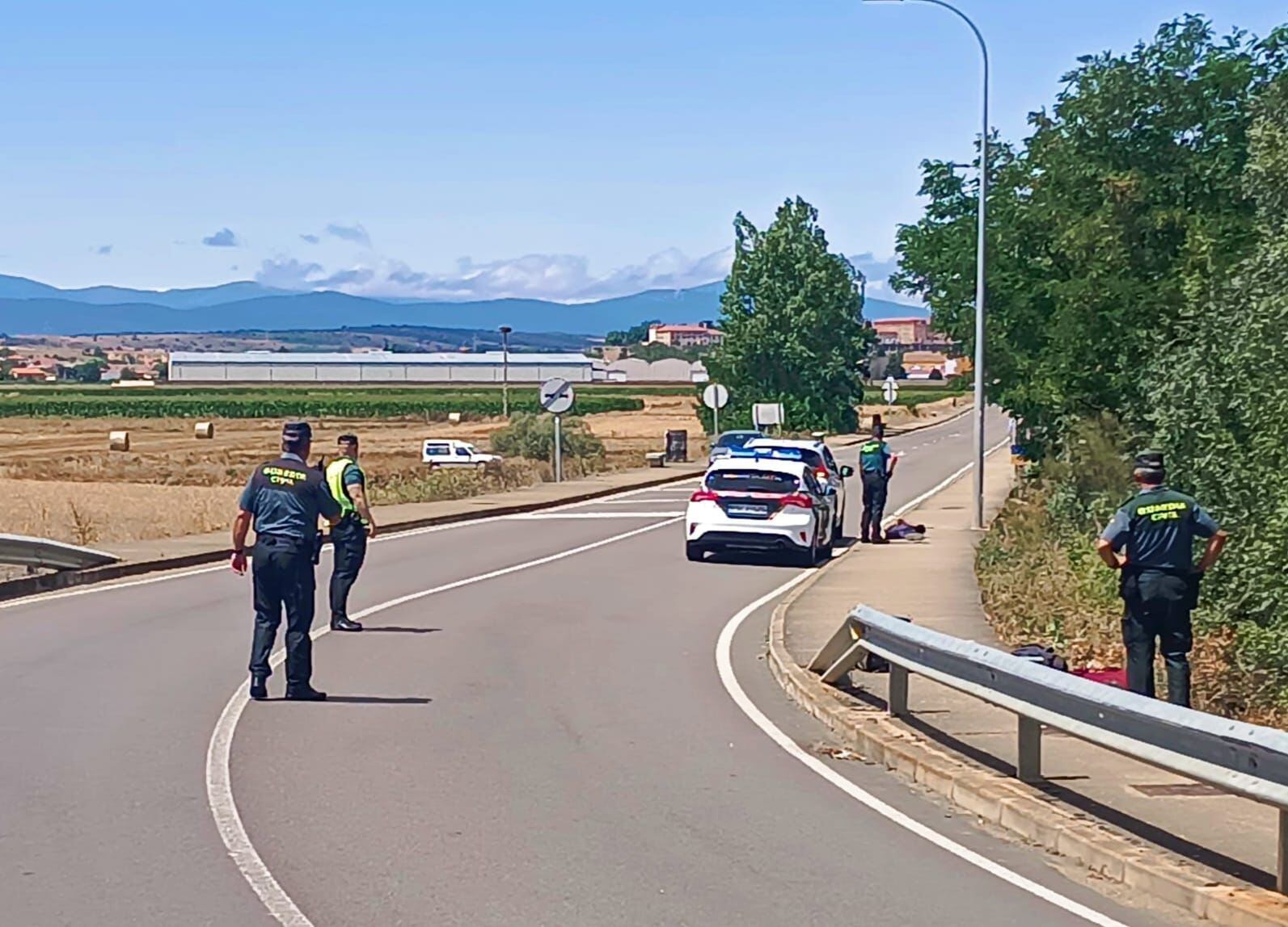Momento de la detención en San Justo de la Vega