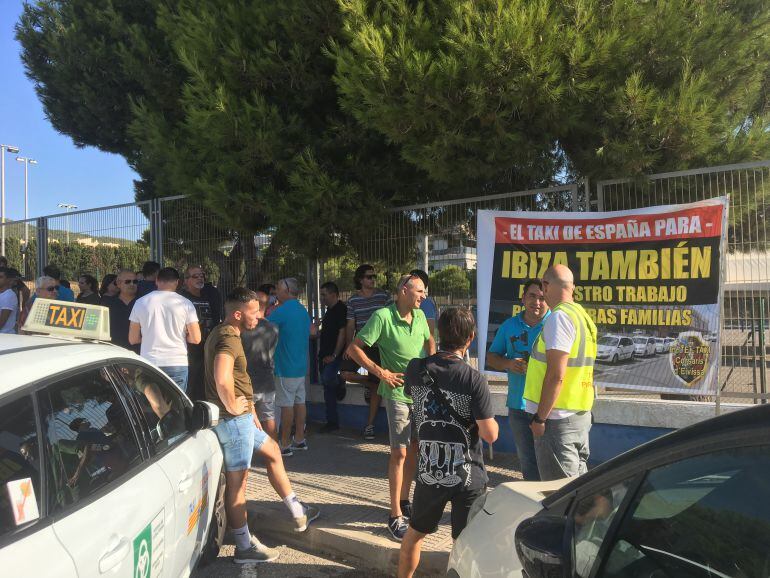 Imagen de archivo de la huelga de taxistas en julio 