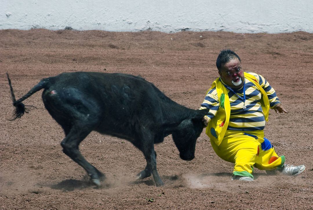 Praxedis Martínez 'Pompón', en un espectáculo cómico-taurino celebrado en México.