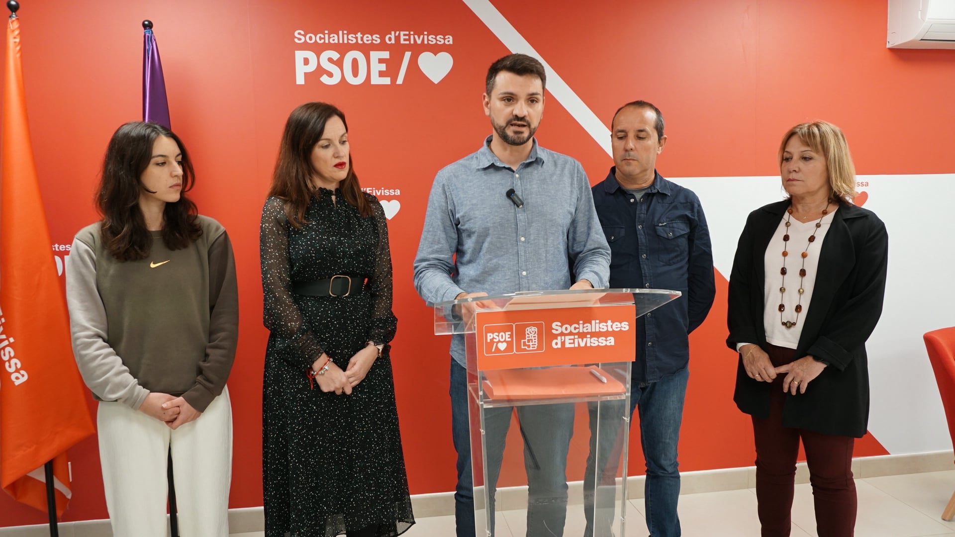 Los representantes del PSOE de Santa Eulària