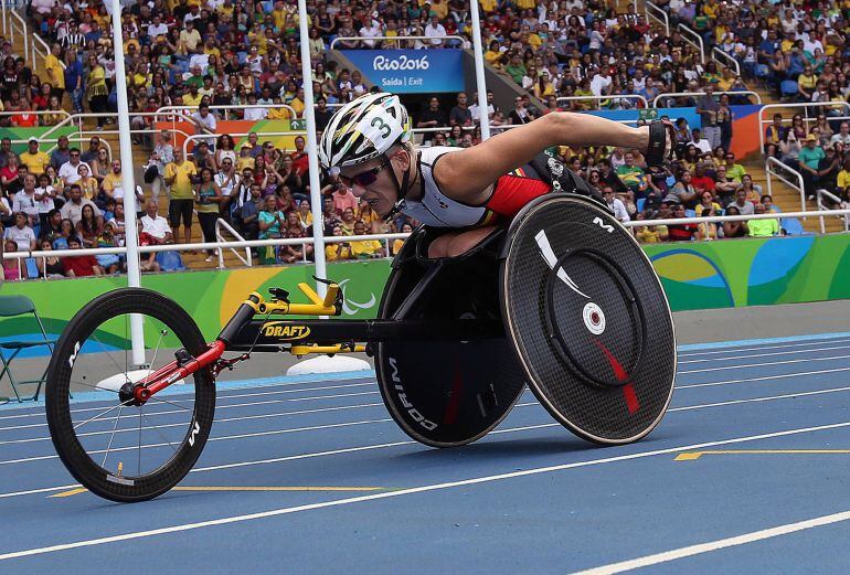 Vervoort, durante la prueba de 400 m de los Juegos Paralímpicos